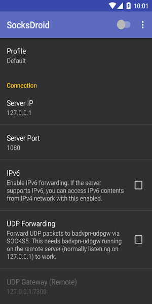 SocksDroid スクリーンショット 0