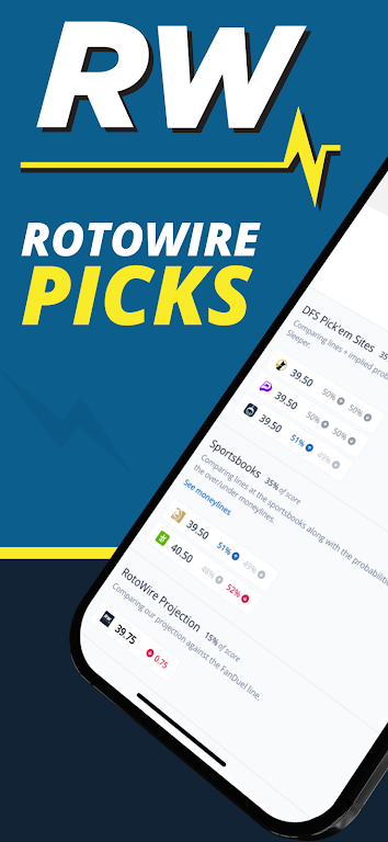 RotoWire Picks | Player Props Ảnh chụp màn hình 0