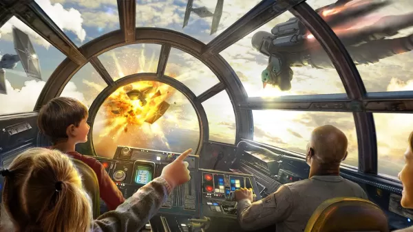 Mandalorian and Grogu on Millennium Falcon: Smugglers Run
